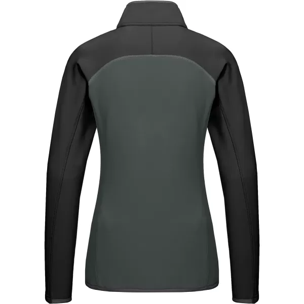 Little Donkey Andy Women's Lightweight Warm Stretch Golf Jacket Full Zip Thermal Hybrid Thumbhole Running Hiking Track Jacket