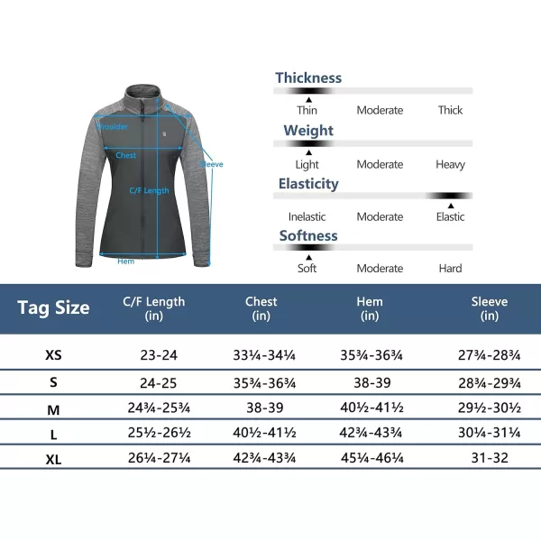 Little Donkey Andy Women's Lightweight Warm Stretch Golf Jacket Full Zip Thermal Hybrid Thumbhole Running Hiking Track Jacket