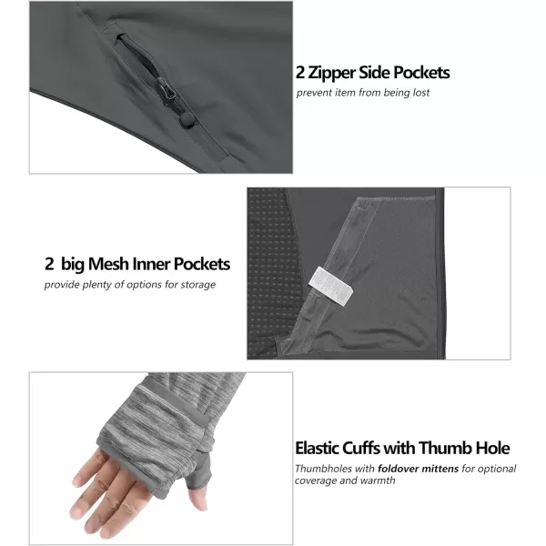 Little Donkey Andy Women's Lightweight Warm Stretch Golf Jacket Full Zip Thermal Hybrid Thumbhole Running Hiking Track Jacket