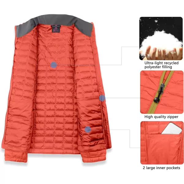 Little Donkey Andy Women's Puffer Jacket, Lightweight Warm Hiking Jacket with Post-Consumer Synthetic Insulation
