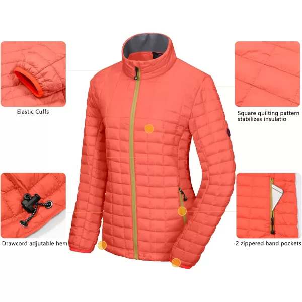 Little Donkey Andy Women's Puffer Jacket, Lightweight Warm Hiking Jacket with Post-Consumer Synthetic Insulation