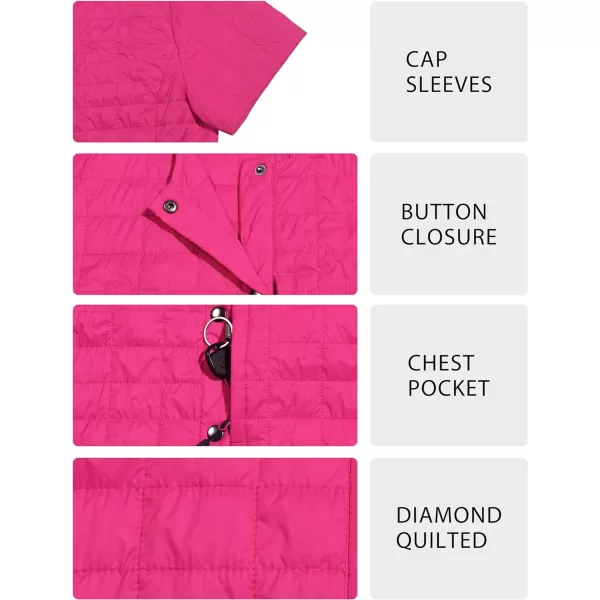 Little Donkey Andy Women's Puffer Vest Cap Sleeve Quilted Lightweight Down Jacket for Hiking Travel