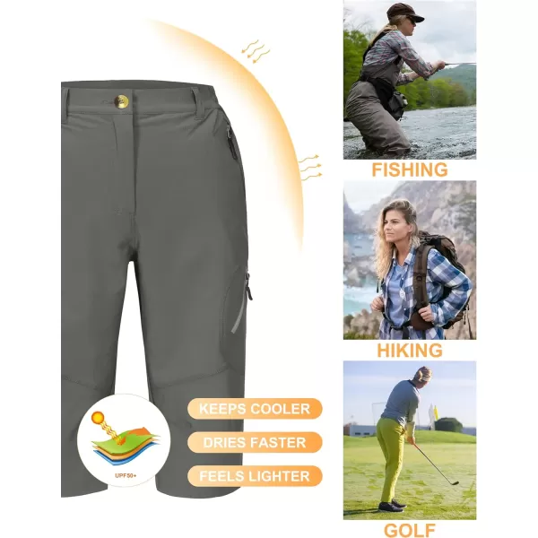 Little Donkey Andy Women's Quick-Dry Capri Shorts, UPF50+ Sun Protection 3/4 Hiking Pants for Hiking Travel