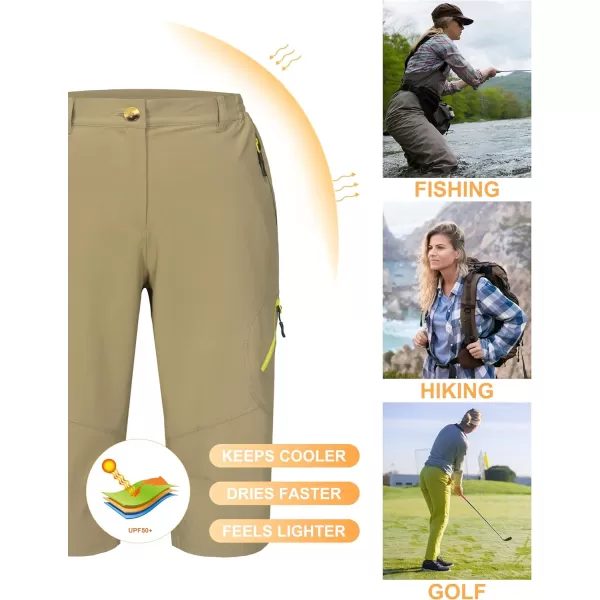 Little Donkey Andy Women's Quick-Dry Capri Shorts, UPF50+ Sun Protection 3/4 Hiking Pants for Hiking Travel
