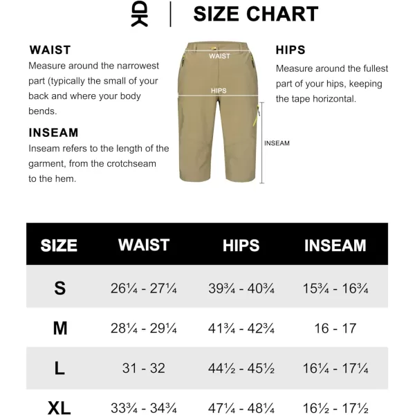 Little Donkey Andy Women's Quick-Dry Capri Shorts, UPF50+ Sun Protection 3/4 Hiking Pants for Hiking Travel