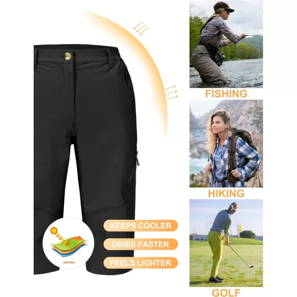 Little Donkey Andy Women's Quick-Dry Capri Shorts, UPF50+ Sun Protection 3/4 Hiking Pants for Hiking Travel