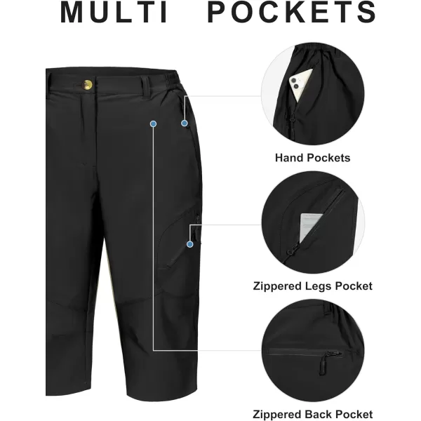 Little Donkey Andy Women's Quick-Dry Capri Shorts, UPF50+ Sun Protection 3/4 Hiking Pants for Hiking Travel
