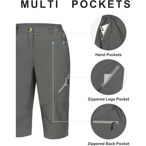 Little Donkey Andy Women's Quick-Dry Capri Shorts, UPF50+ Sun Protection 3/4 Hiking Pants for Hiking Travel