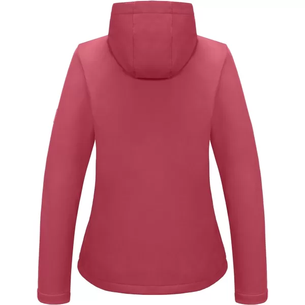Little Donkey Andy Women's Softshell Jacket Hooded Windproof Fleece Lined Jackets, Water Repellent and Lightweight
