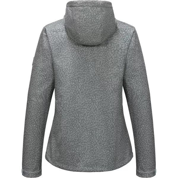 Little Donkey Andy Women's Softshell Jacket Hooded Windproof Fleece Lined Jackets, Water Repellent and Lightweight
