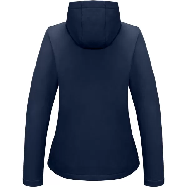Little Donkey Andy Women's Softshell Jacket Hooded Windproof Fleece Lined Jackets, Water Repellent and Lightweight