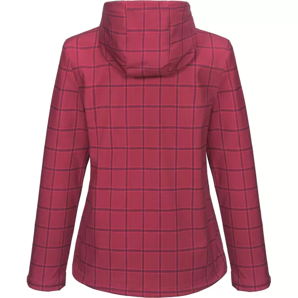 Little Donkey Andy Women's Softshell Jacket Hooded Windproof Fleece Lined Jackets, Water Repellent and Lightweight