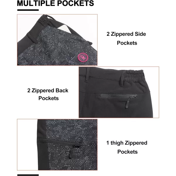 Little Donkey Andy Women's Softshell Pants, Fleece Lined and Water Repellant for Hiking Ski Snowboarding