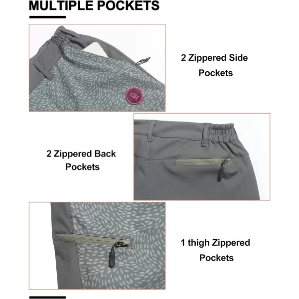 Little Donkey Andy Women's Softshell Pants, Fleece Lined and Water Repellant for Hiking Ski Snowboarding
