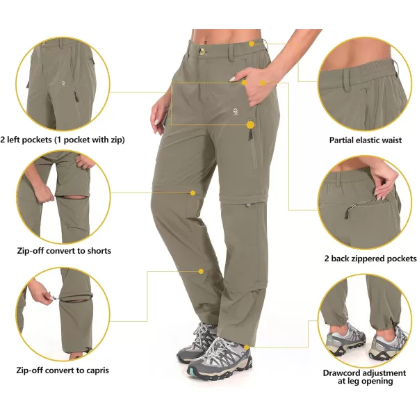 Little Donkey Andy Women's Stretch Convertible Pants, Zip-Off Quick-Dry Hiking Pants