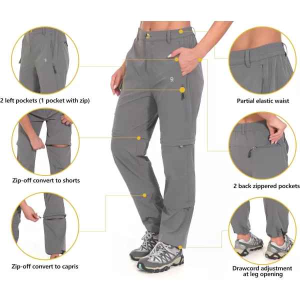 Little Donkey Andy Women's Stretch Convertible Pants, Zip-Off Quick-Dry Hiking Pants