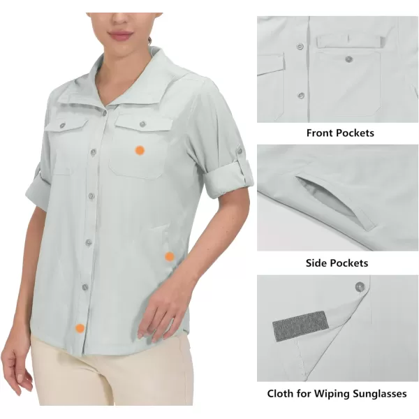 Little Donkey Andy Women's UPF 50+ UV Protection Shirt, Breathable Long Sleeve Fishing Hiking Shirt, Air-Holes Tech