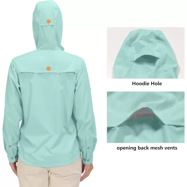 Little Donkey Andy Women's UPF 50+ UV Protection Shirt, Breathable Long Sleeve Fishing Hiking Shirt, Air-Holes Tech