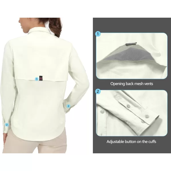 Little Donkey Andy Women's UPF 50+ UV Protection Shirt, Breathable Long Sleeve Fishing Hiking Shirt, Air-Holes Tech