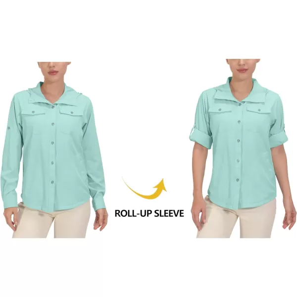 Little Donkey Andy Women's UPF 50+ UV Protection Shirt, Breathable Long Sleeve Fishing Hiking Shirt, Air-Holes Tech