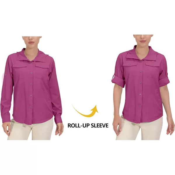 Little Donkey Andy Women's UPF 50+ UV Protection Shirt, Breathable Long Sleeve Fishing Hiking Shirt, Air-Holes Tech