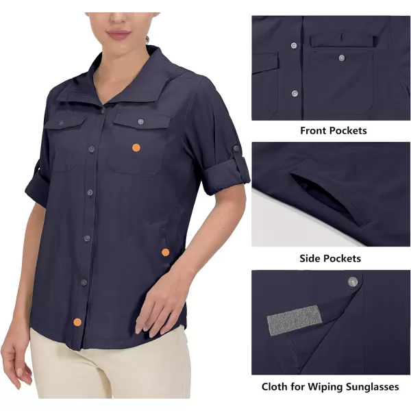 Little Donkey Andy Women's UPF 50+ UV Protection Shirt, Breathable Long Sleeve Fishing Hiking Shirt, Air-Holes Tech