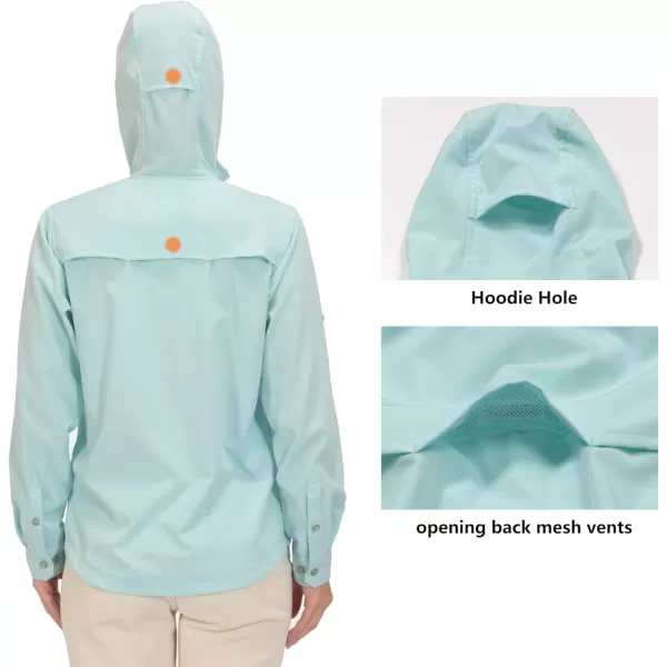 Little Donkey Andy Women's UPF 50+ UV Protection Shirt, Breathable Long Sleeve Fishing Hiking Shirt, Air-Holes Tech