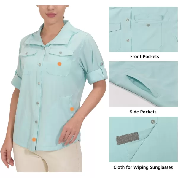 Little Donkey Andy Women's UPF 50+ UV Protection Shirt, Breathable Long Sleeve Fishing Hiking Shirt, Air-Holes Tech