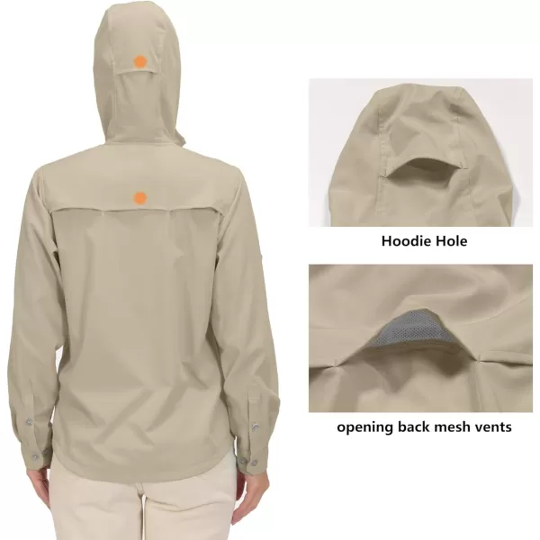Little Donkey Andy Women's UPF 50+ UV Protection Shirt, Breathable Long Sleeve Fishing Hiking Shirt, Air-Holes Tech