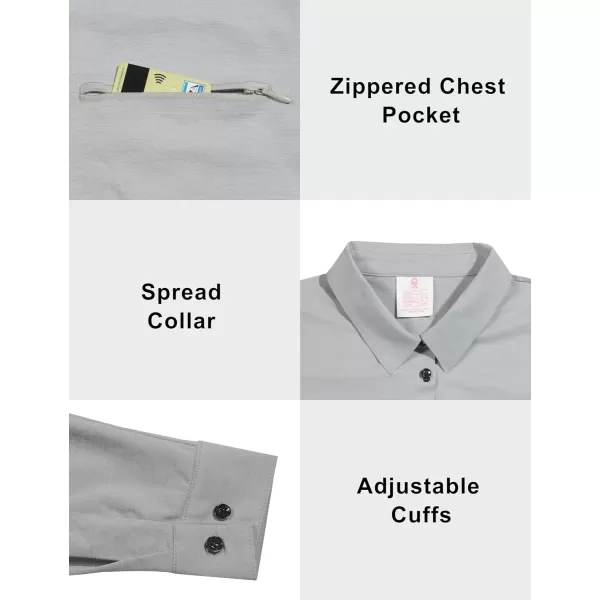 Little Donkey Andy Women's UPF 50+ UV Protection Shirts, Long Sleeve Button Down Blouses Tops for Fishing, Hiking