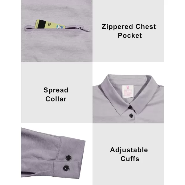 Little Donkey Andy Women's UPF 50+ UV Protection Shirts, Long Sleeve Button Down Blouses Tops for Fishing, Hiking