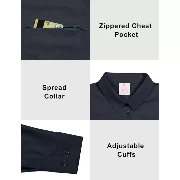 Little Donkey Andy Women's UPF 50+ UV Protection Shirts, Long Sleeve Button Down Blouses Tops for Fishing, Hiking