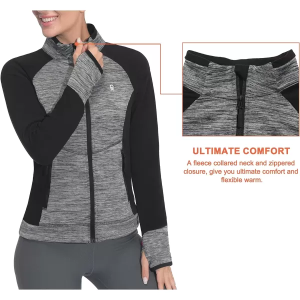 Little Donkey Andy Women's Warm Lightweight Running Jacket Full Zip Fleece Hybrid Coat for Golf Hiking
