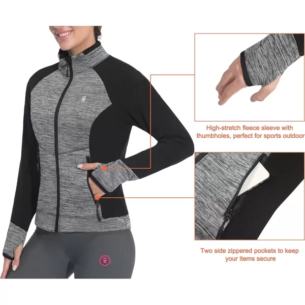 Little Donkey Andy Women's Warm Lightweight Running Jacket Full Zip Fleece Hybrid Coat for Golf Hiking