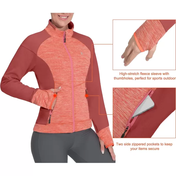 Little Donkey Andy Women's Warm Lightweight Running Jacket Full Zip Fleece Hybrid Coat for Golf Hiking