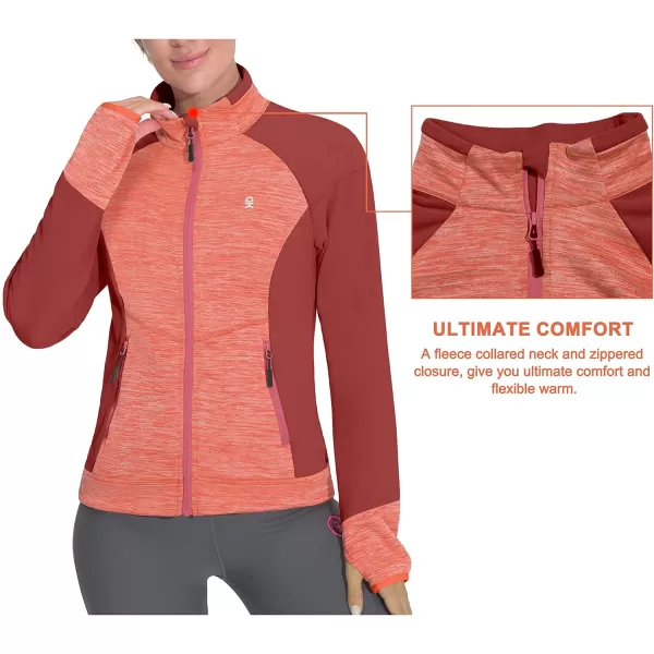 Little Donkey Andy Women's Warm Lightweight Running Jacket Full Zip Fleece Hybrid Coat for Golf Hiking