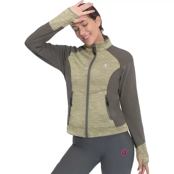 Little Donkey Andy Women's Warm Lightweight Running Jacket Full Zip Fleece Hybrid Coat for Golf Hiking