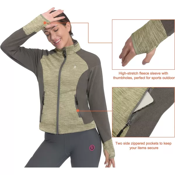 Little Donkey Andy Women's Warm Lightweight Running Jacket Full Zip Fleece Hybrid Coat for Golf Hiking