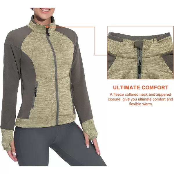 Little Donkey Andy Women's Warm Lightweight Running Jacket Full Zip Fleece Hybrid Coat for Golf Hiking