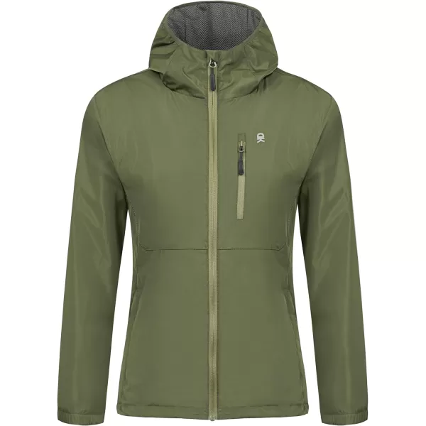 Little Donkey Andy Women's Water Resistant Windbreaker, Breathable Ripstop Light Jacket with Hood Wrinkle Reduction
