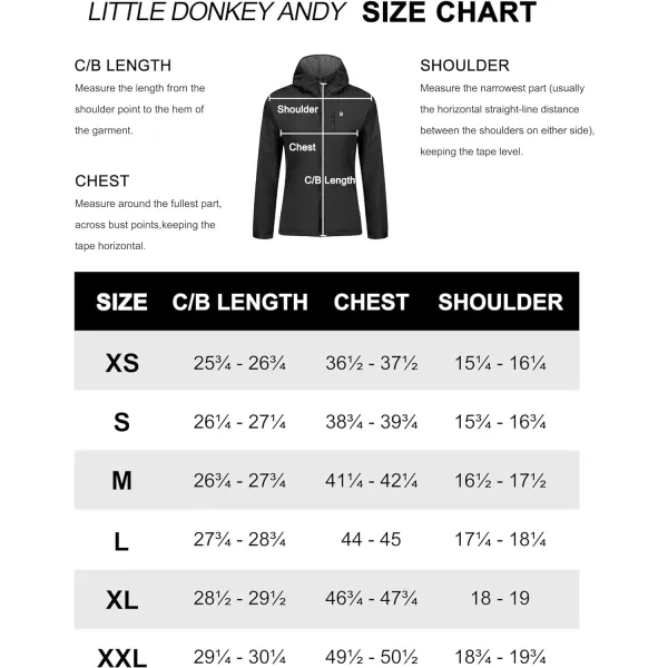 Little Donkey Andy Women's Water Resistant Windbreaker, Breathable Ripstop Light Jacket with Hood Wrinkle Reduction