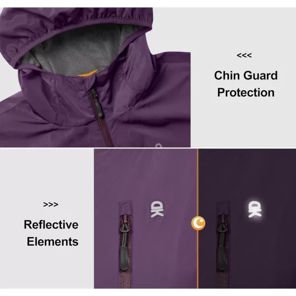 Little Donkey Andy Women's Water Resistant Windbreaker, Breathable Ripstop Light Jacket with Hood Wrinkle Reduction