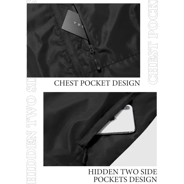 Little Donkey Andy Women's Water Resistant Windbreaker, Breathable Ripstop Light Jacket with Hood Wrinkle Reduction