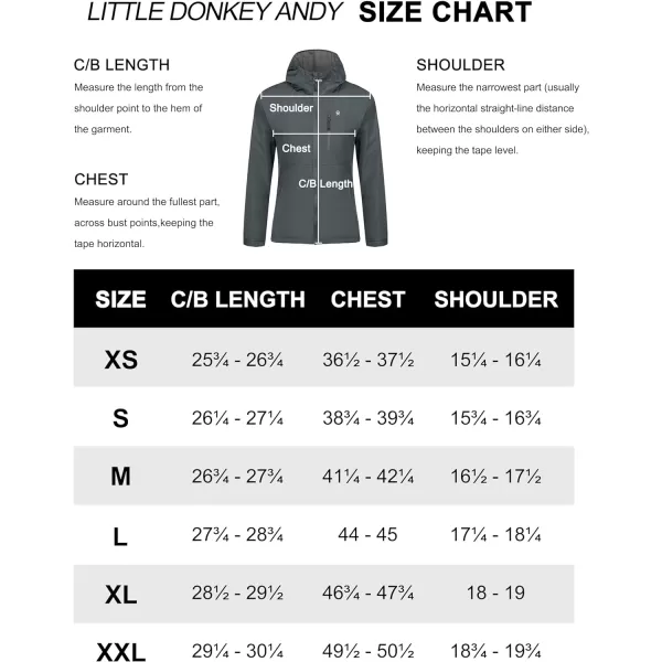 Little Donkey Andy Women's Water Resistant Windbreaker, Breathable Ripstop Light Jacket with Hood Wrinkle Reduction