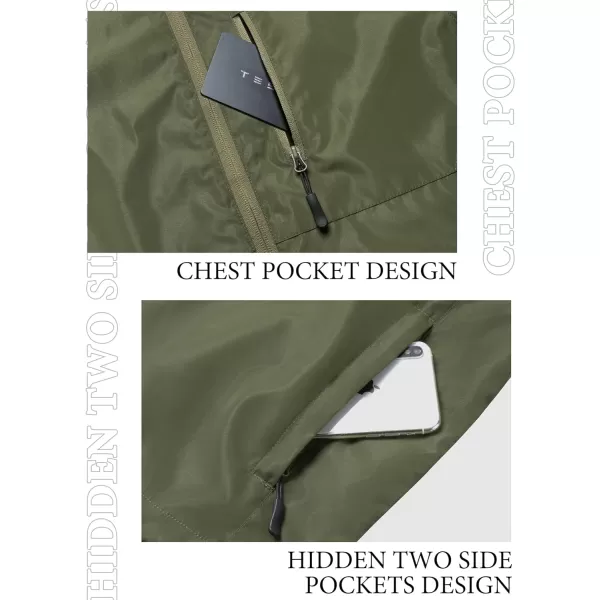 Little Donkey Andy Women's Water Resistant Windbreaker, Breathable Ripstop Light Jacket with Hood Wrinkle Reduction