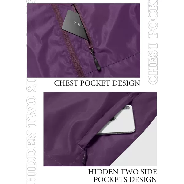 Little Donkey Andy Women's Water Resistant Windbreaker, Breathable Ripstop Light Jacket with Hood Wrinkle Reduction