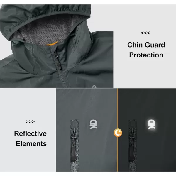 Little Donkey Andy Women's Water Resistant Windbreaker, Breathable Ripstop Light Jacket with Hood Wrinkle Reduction