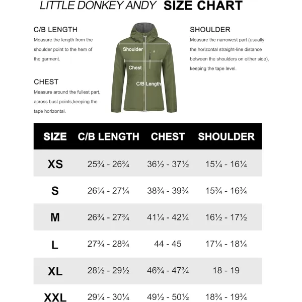 Little Donkey Andy Women's Water Resistant Windbreaker, Breathable Ripstop Light Jacket with Hood Wrinkle Reduction