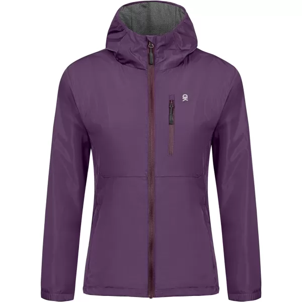 Little Donkey Andy Women's Water Resistant Windbreaker, Breathable Ripstop Light Jacket with Hood Wrinkle Reduction
