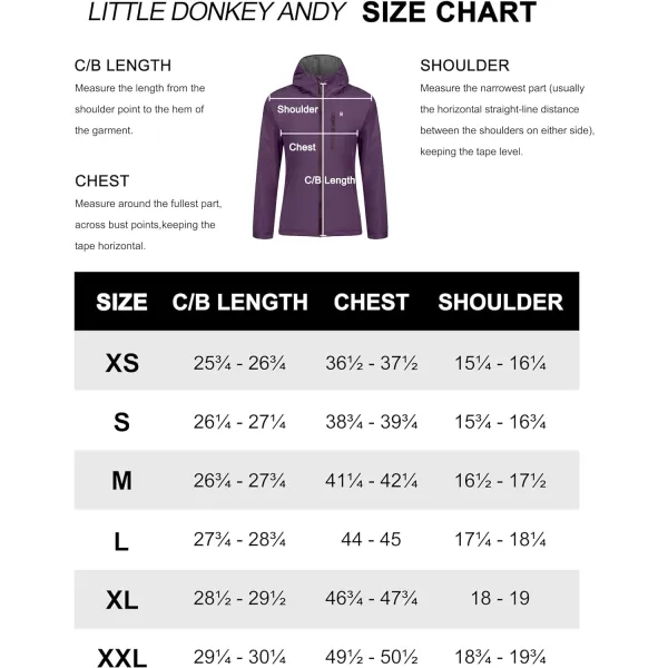 Little Donkey Andy Women's Water Resistant Windbreaker, Breathable Ripstop Light Jacket with Hood Wrinkle Reduction